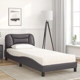 Krevet s madracem Hvar sivi 90 x 190 cm od umjetne kože | Eponuda.com
