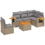  6-dijelni set vrtnih sofa s jastucima bež od poliratana | shoptok.hr