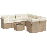  9-dijelni set vrtnih sofa s jastucima bež od poliratana | shoptok.hr