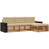  Set vanjskih sofa s jastukom 4 pcs Prirodna i bež Poliester | shoptok.hr