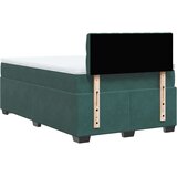 vidaXL Box spring postelja z vzmetnico temno zelena 120x200 cm žamet | Shoptok.si