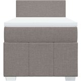 vidaXL Box spring postelja z vzmetnico taupe 90x200 cm blago | Shoptok.si