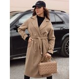 DStreet Płaszcz damski oversize CAMELLYN długi kamelowy | shoptok.hr