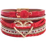 IZMAEL Zapestnica AG-38808 Srce - Rdeča / Zlata | Shoptok.si