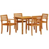  Set od 5 komada za blagovanje u vrtu od čvrstog akacijinog drveta | shoptok.hr