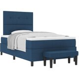  Krevet s podlogom s madracem i klupom plavi 120x190 cm tkanina | shoptok.hr