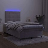  Box spring s madracem LED svjetlosivi 120x200 cm baršun | shoptok.hr