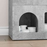  Strani šal Betonsko siva 80,5 x 35 x 59 cm Konstruiran les, (5000107985) | Shoptok.si