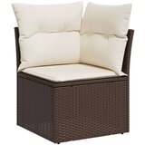 vidaXL Vrtna sedežna garnitura 7-delna z blazinami rjav poli ratan | Shoptok.si