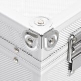  Kovčeg za šminku 37 x 24 x 40 cm srebrni aluminijski | shoptok.hr