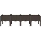  Vrtna sadilica s nogama smeđa 160 x 40 x 42 cm PP | shoptok.hr