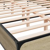  Okvir za krevet boja hrasta 150x200cm konstruirano drvo i metal | shoptok.hr