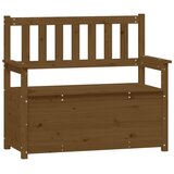  Klupa smeđa boja meda 112,5x51,5x96,5 cm od masivne borovine | shoptok.hr