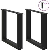 vidaXL Noge stolića za kavu U-oblika 2 kom crne 50x(42-43) cm čelik | shoptok.hr