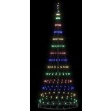 vidaXL LED božično drevesce večbarvno 138.5 x 138.5 x 399 cm Kovina | Shoptok.si