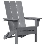  Sklopivi Adirondack stolci 2 komada Svjetlosivi 74.5x80.5x90 cm HDPE | shoptok.hr