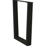  Noge za jedilno mizo v obliki črke V, 2 kosa, črne, 70 x (72-73,3) cm, jeklo, (22123809) | Shoptok.si