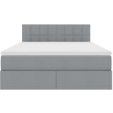 vidaXL krevet s led lampica svijetlo siva 140 x 190 cm tkanina | shoptok.hr