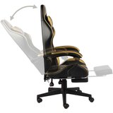 vidaXL Igraća stolica od umjetne kože s osloncem za noge crno-zlatna | shoptok.hr