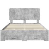  Konstrukcija postelje z vzglavjem Betonsko siva 140 x 200 cm, (5000102494) | Shoptok.si
