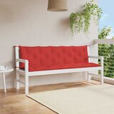  Jastuk za vrtnu klupu crveni 180x(50+50)x7 cm od tkanine Oxford | shoptok.hr