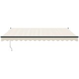 vidaXL Zložljiva tenda krem 4,5x3 m blago in aluminij | Shoptok.si
