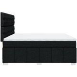  Krevet s oprugama i madracem crni 200x200 cm od tkanine | shoptok.hr