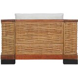  2-dijelni set sofa od prirodnog ratana s jastucima smeđi | shoptok.hr