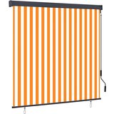 vidaXL Vanjska Roleta Narančasta i bijela 180 x 250 cm tkanina u