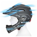 Wozinsky OTROŠKA KOLESARSKA ČELADA FULLFACE Z USB ZADNJO LUČJO 52-56 CM SIVA, (5000345076) | Shoptok.si