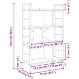  Polica Dimljeni hrast 75 x 30 x 123 5 cm Konstruirano drvo | shoptok.hr