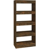 vidaXL knjižna omara/pregrada dim. hrast 60x30x135 cm konstruiran les | Shoptok.si
