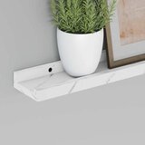  Polica na zidu s policom 2 pcs Bijeli mramor 40 x 9 x 3 cm | shoptok.hr