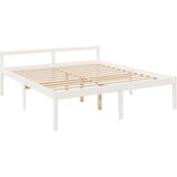  Krevet za starije osobe bijeli 180 x 200 cm bračni od borovine | shoptok.hr