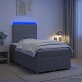  Boxspring krevet s madracem Svjetlosiva 120 x 190 cm Tkanina | shoptok.hr