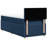  Krevet s oprugama i madracem plavi 90 x 190 cm od tkanine | shoptok.hr
