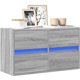 vidaXL Zidni TV ormarić s LED svjetlima siva boja hrasta 80x31x45 cm Cijene