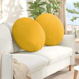  Jastučići za sjedenje 2 pcs Svijetlo žuta Ø 80 cm | shoptok.hr