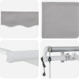vidaXL Avtomatska retraktibilna tenda Svetlo siva 450x350 cm, Tkanina za zamenjavo tende za okvir 4,5x3,5 m Svetlo siva | Shoptok.si