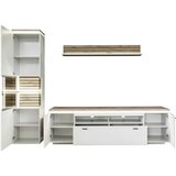 Hom`in DNEVNI REGAL, bela, barve hrasta | Shoptok.si