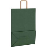  Papirnate vrećice 250 kom s ručkama zelene 32x17x44 cm | shoptok.hr