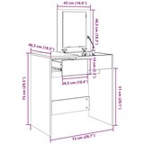 vidaXL Toaletni stolić s ogledalom crni 73 x 46,5 x 120 cm | shoptok.hr