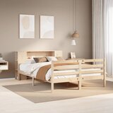 vidaXL Knjižna postelja brez vzmetnice 140x190 cm trdna borovina | Shoptok.si