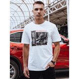 DStreet Koszulka męska z nadrukiem biała | Shoptok.si