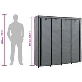 The Living Store Ormar s 4 odjeljka sivi 175 x 45 x 170 cm | shoptok.hr