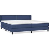  Box spring postelja z vzmetnico modra 200x200 cm blago, (20726735) | Shoptok.si