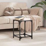 vidaXL Klubska mizica s črno stekleno površino 30x30x40 cm jeklo | Shoptok.si
