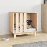 vidaXL Kućica za pse 60 x 45 x 57 cm od masivne borovine | shoptok.hr