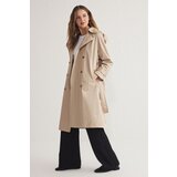 Trendyol Trench coat sa zatvaračem u bež boji Dugačka vodootporna funkcija krem | ružičasta | ePonuda.com