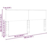  Uzglavlje s uzglavljem Dimljeni hrast 180 cm Konstruirano drvo | shoptok.hr